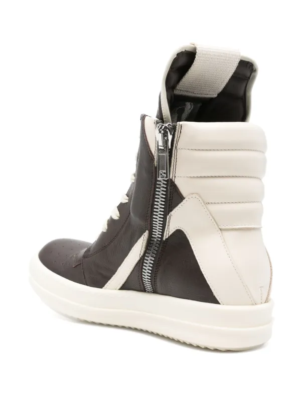 Rick Owens Hollywood Geobasket Sneakers | Brown | FARFETCH Rick Owens Hollywood Geobasket Sneakers | Brown | FARFETCH