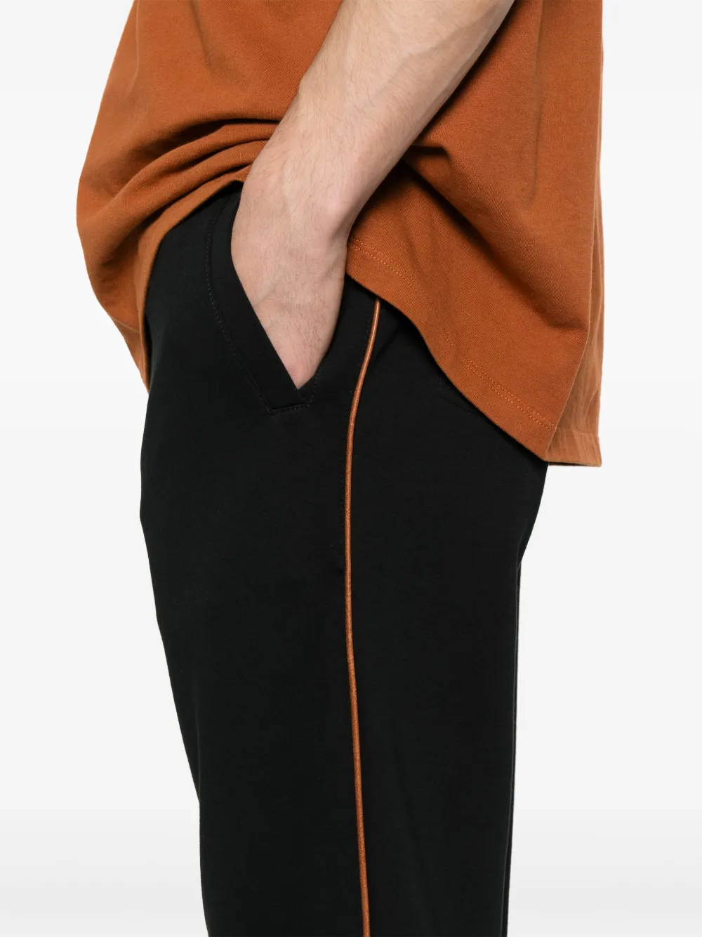 Brunello Cucinelli Trainingsbroek met streep-detail Zwart