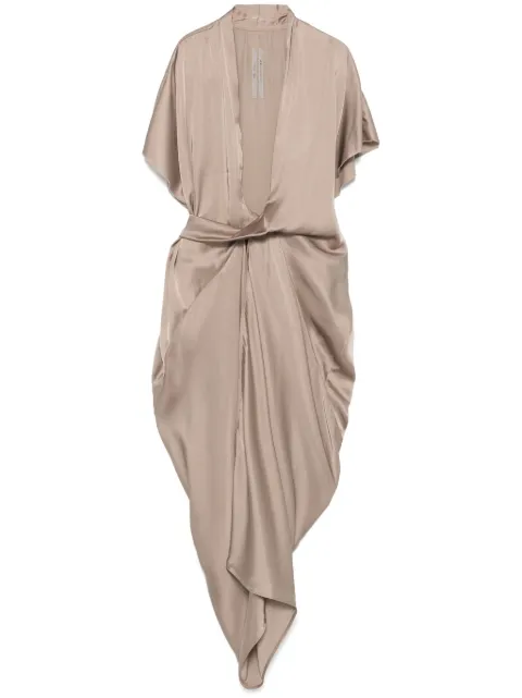 Rick Owens vestido midi con diseño cruzado