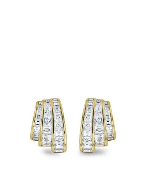 Pragnell 18kt yellow gold Manhattan diamond earrings