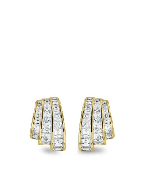 Boucles d'oreilles Manhattan en 18ct à détail de diamant - Pragnell - Modalova