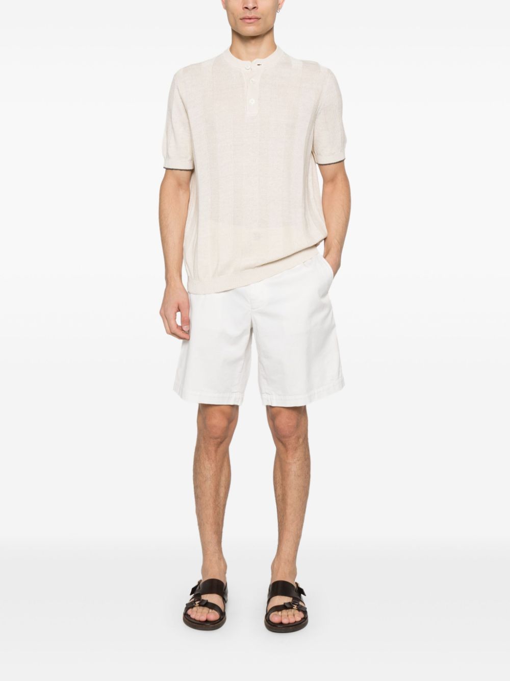 Brunello Cucinelli knitted T-shirt - Beige