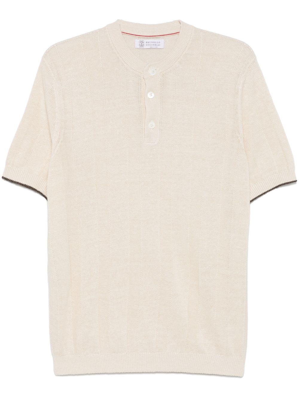 Brunello Cucinelli knitted T-shirt - Neutrals