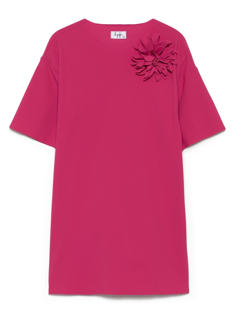 Il Gufo floral-appliqué dress - Pink