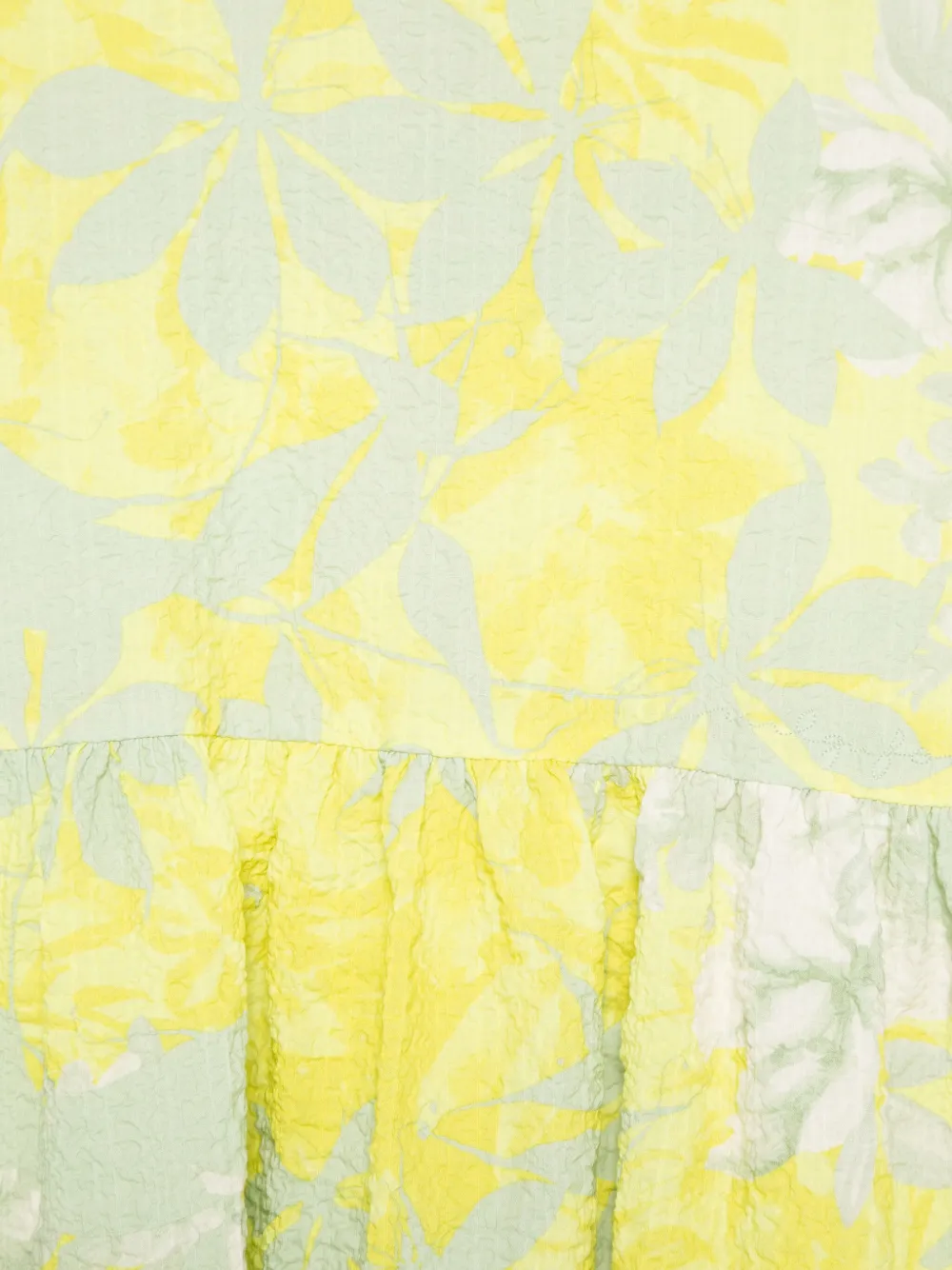 Il Gufo Jurk met bloemenprint Geel