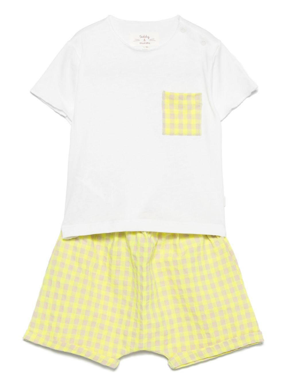 TEDDY & MINOU plaid shorts set - White