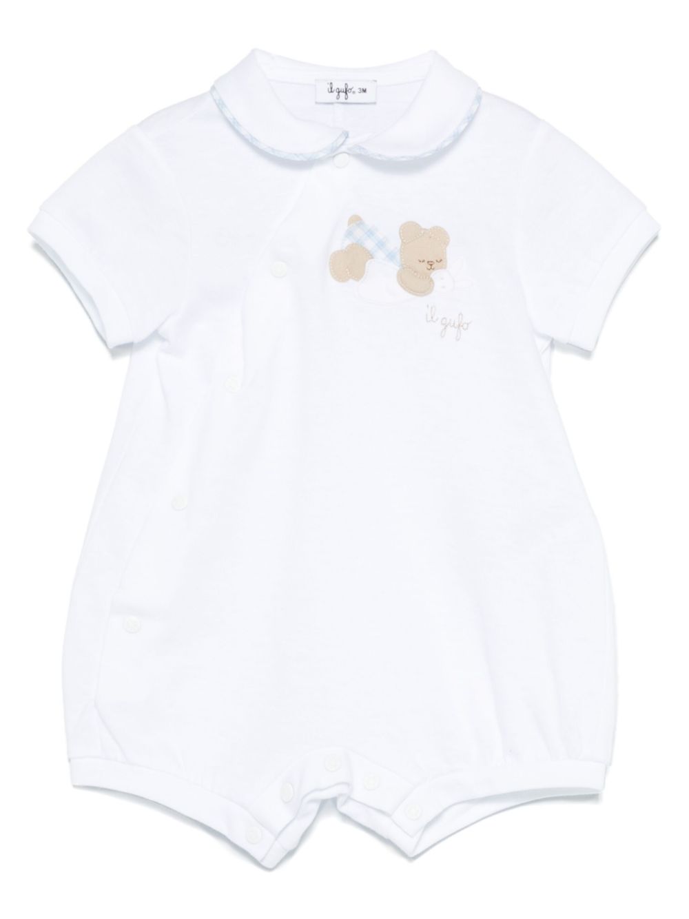 Il Gufo logo-embroidered body - White