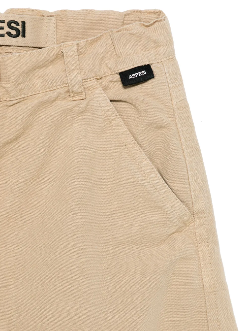 Shop Aspesi Cotton Cargo Pants In Neutrals