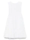 Il Gufo floral-embroidery dress - White