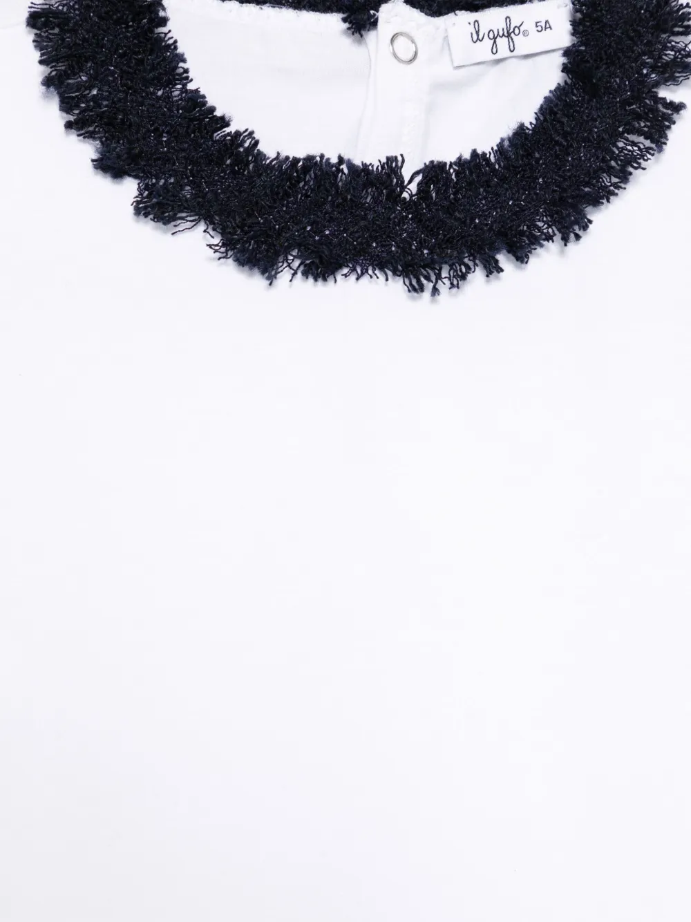 Il Gufo T-shirt met franje detail Wit