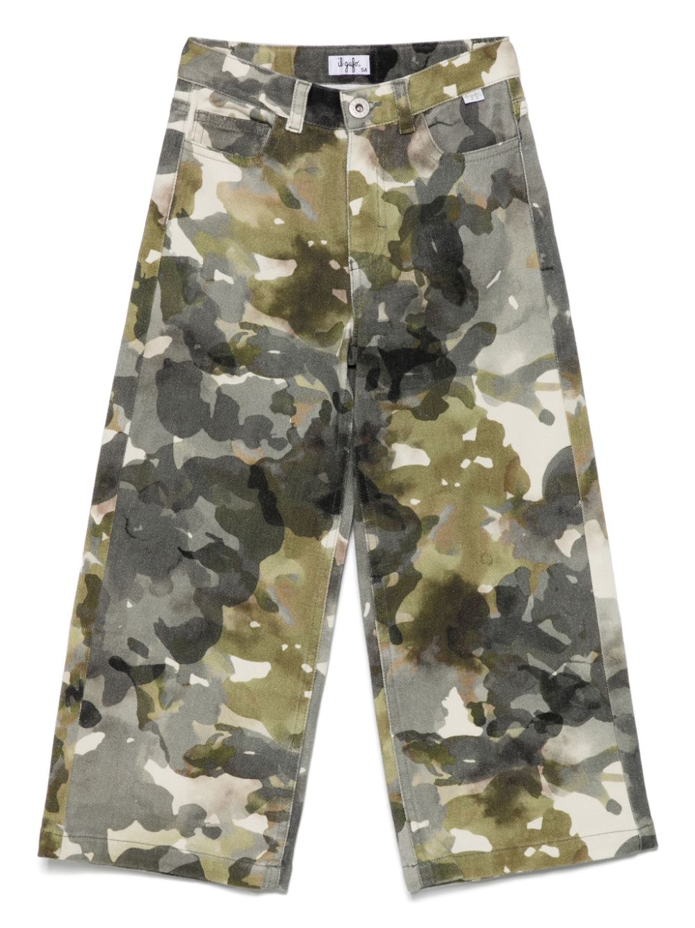 Il Gufo camouflage-print trousers - Green