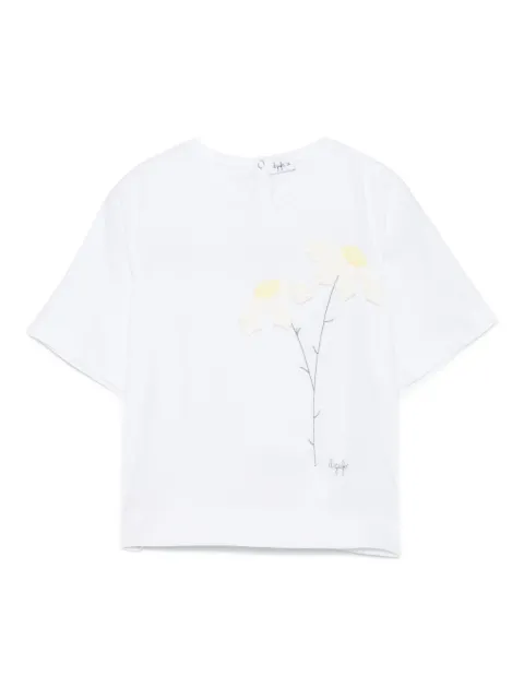 Il Gufo playera con aplique floral