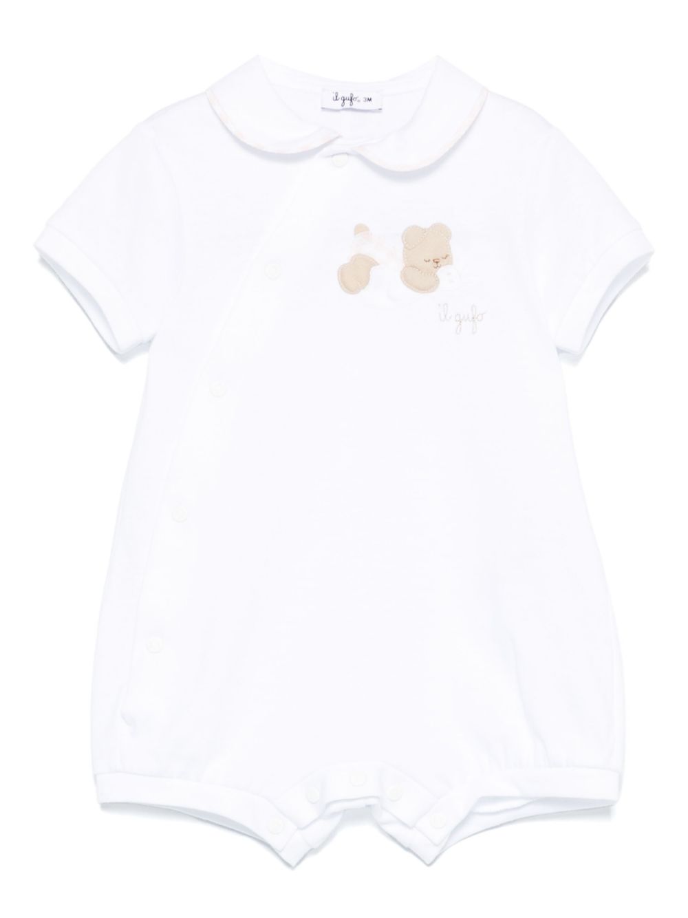 Il Gufo logo-embroidered body Wit