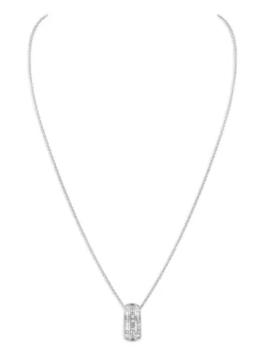 Tiffany & Co. Lock ダイヤモンド ネックレス M 18Kホワイトゴールド
