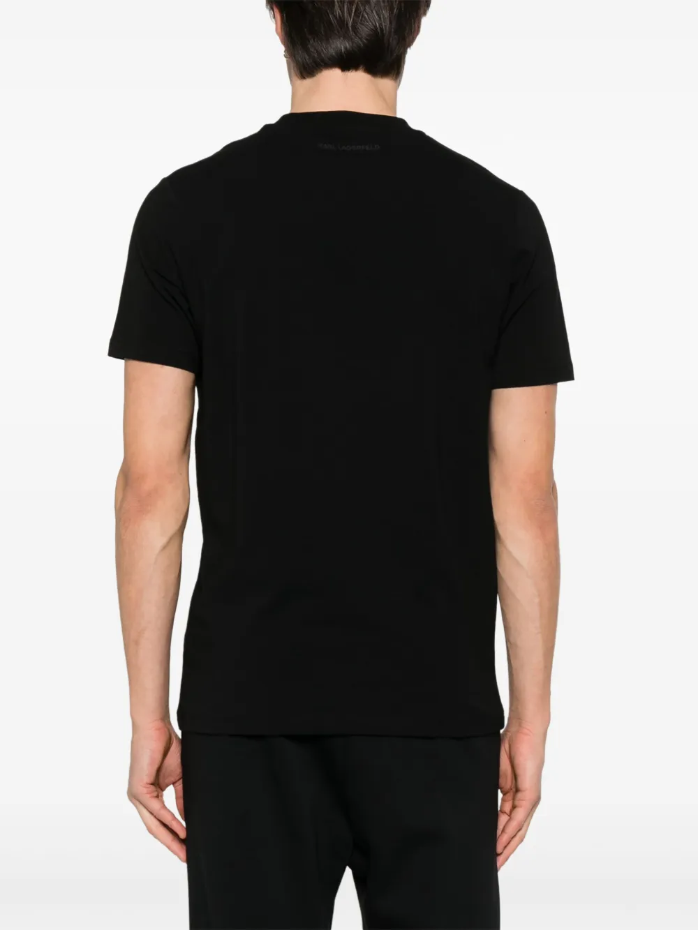 Karl Lagerfeld T-shirt met logoplakkaat Zwart