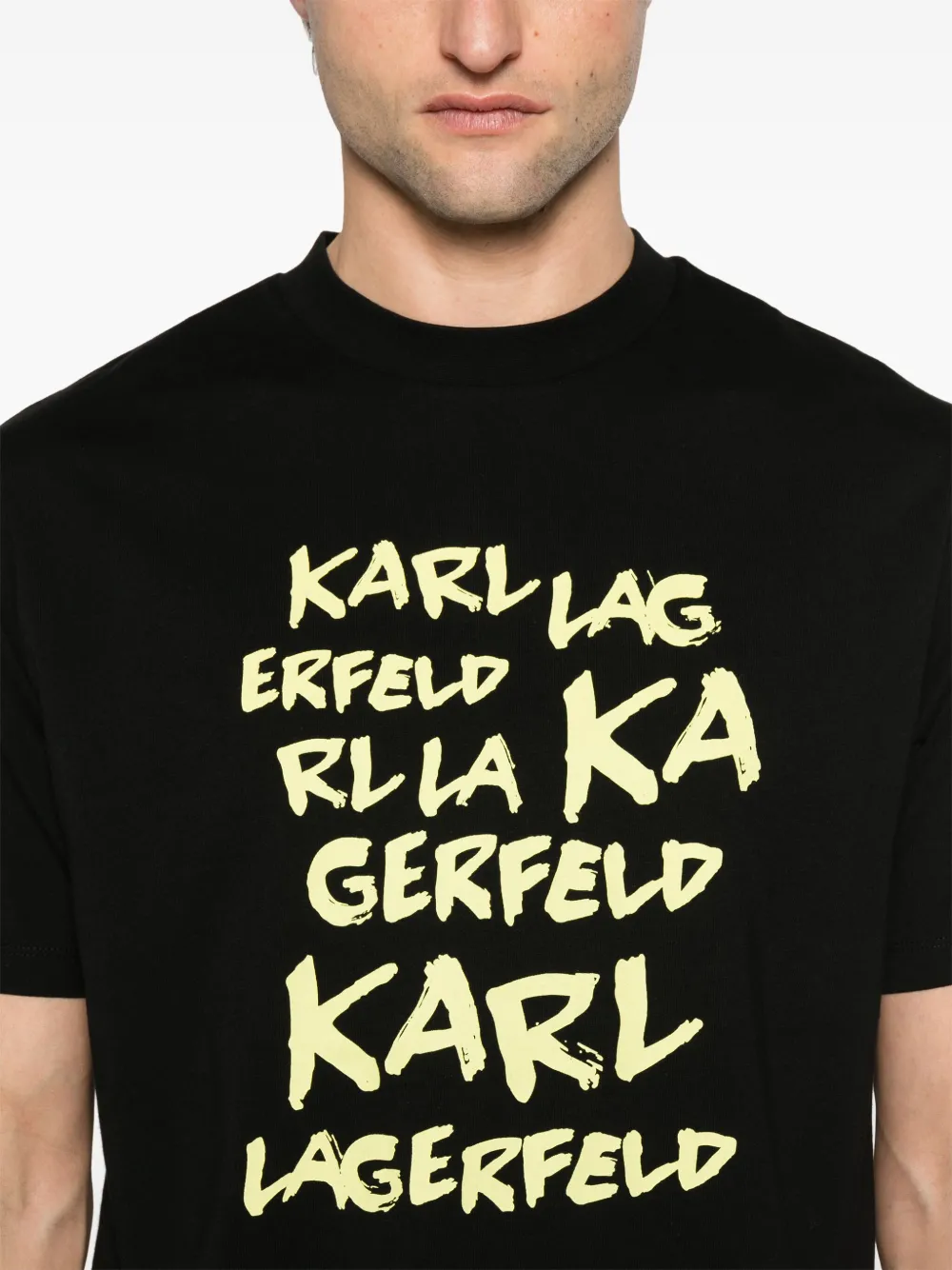 Karl Lagerfeld T-shirt met ronde hals Zwart