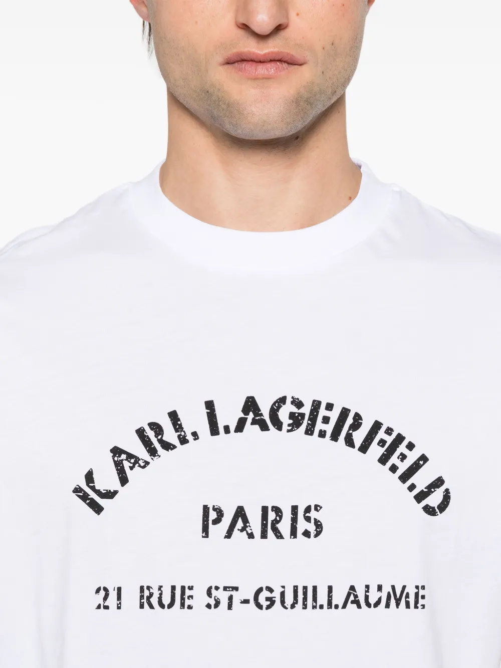 Karl Lagerfeld T-shirt met ronde hals Wit