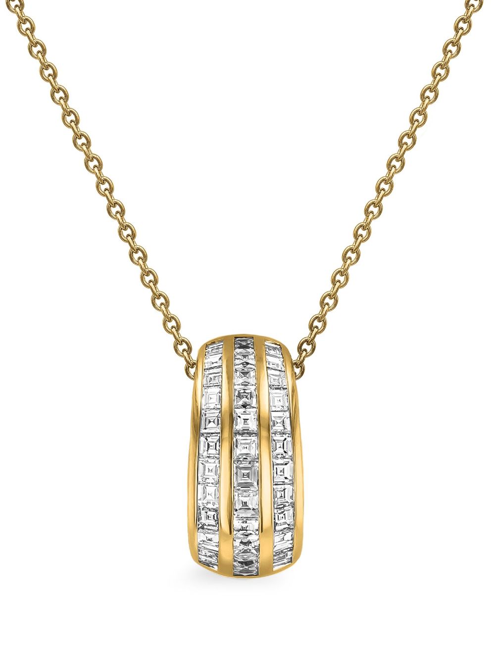 Pragnell 18kt geelgouden Manhattan halsketting met diamant