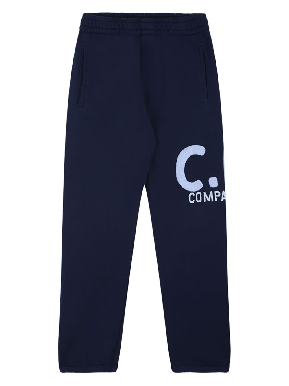 C.P. Company Kids logo-raised track pants Blauw