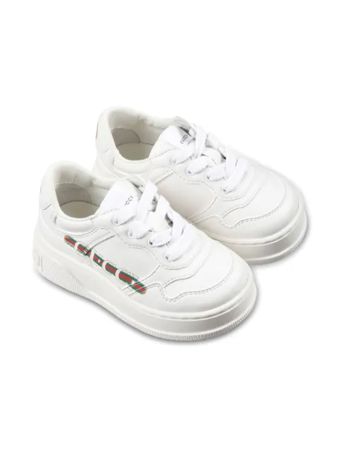 Gucci Kids Web-print sneakers 