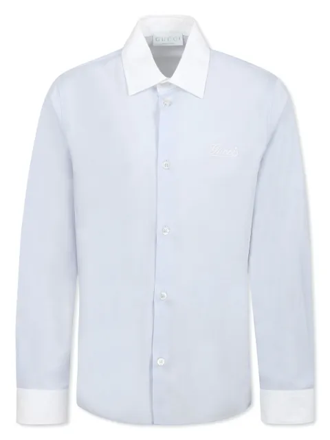 Gucci Kids contrast-collar shirt