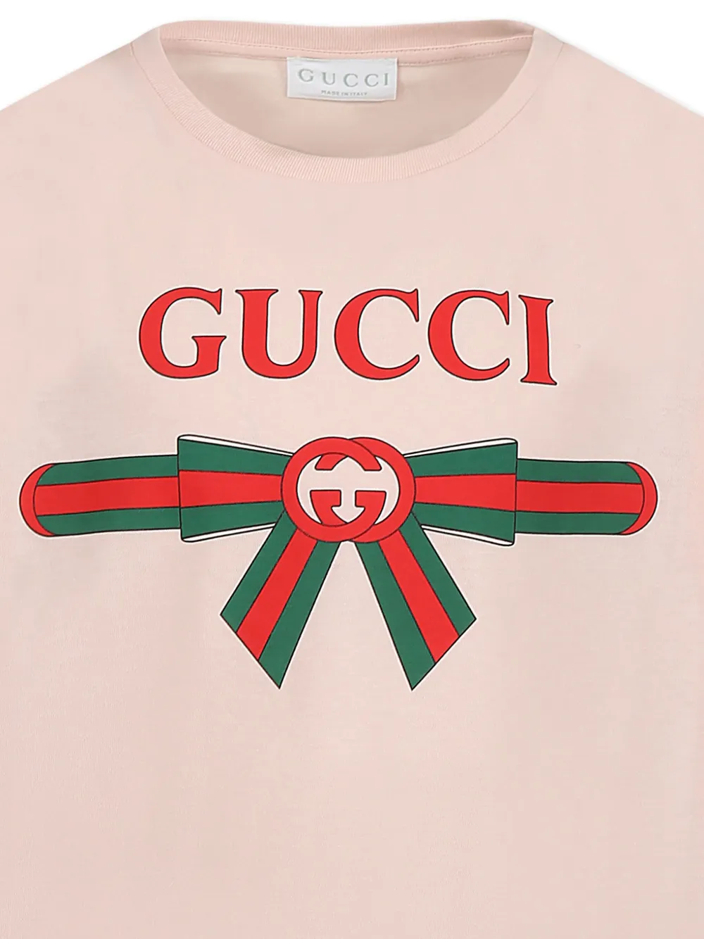 Gucci Kids T-shirt met logoprint Roze