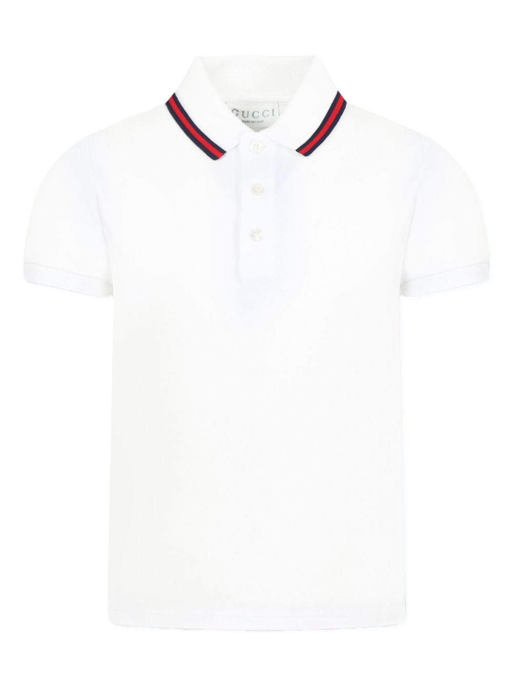 Gucci Kids Sylvie Web-detailed polo shirt - White