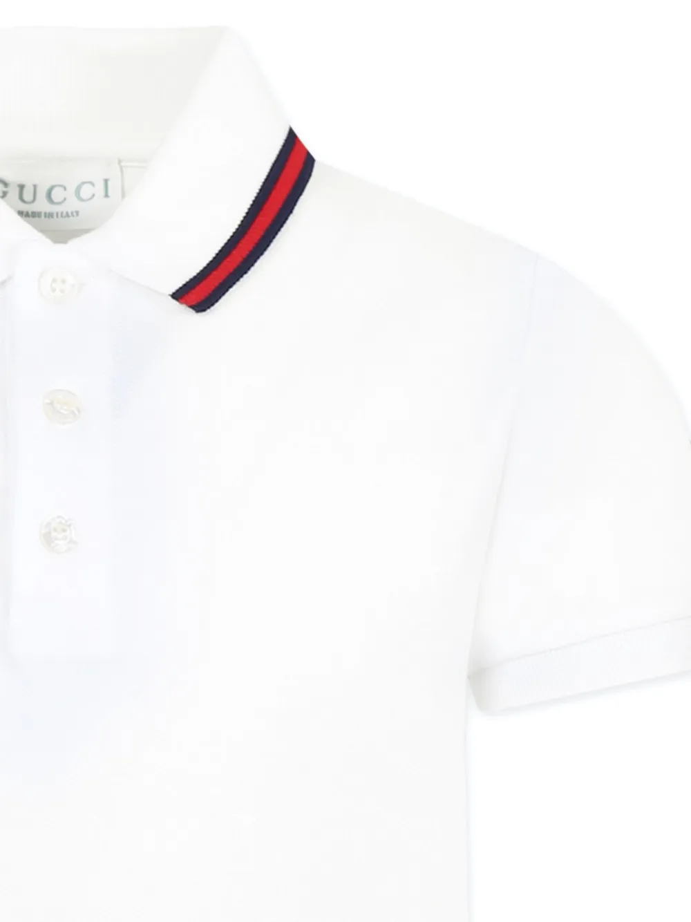 Gucci Kids Sylvie poloshirt met Web-detail Wit