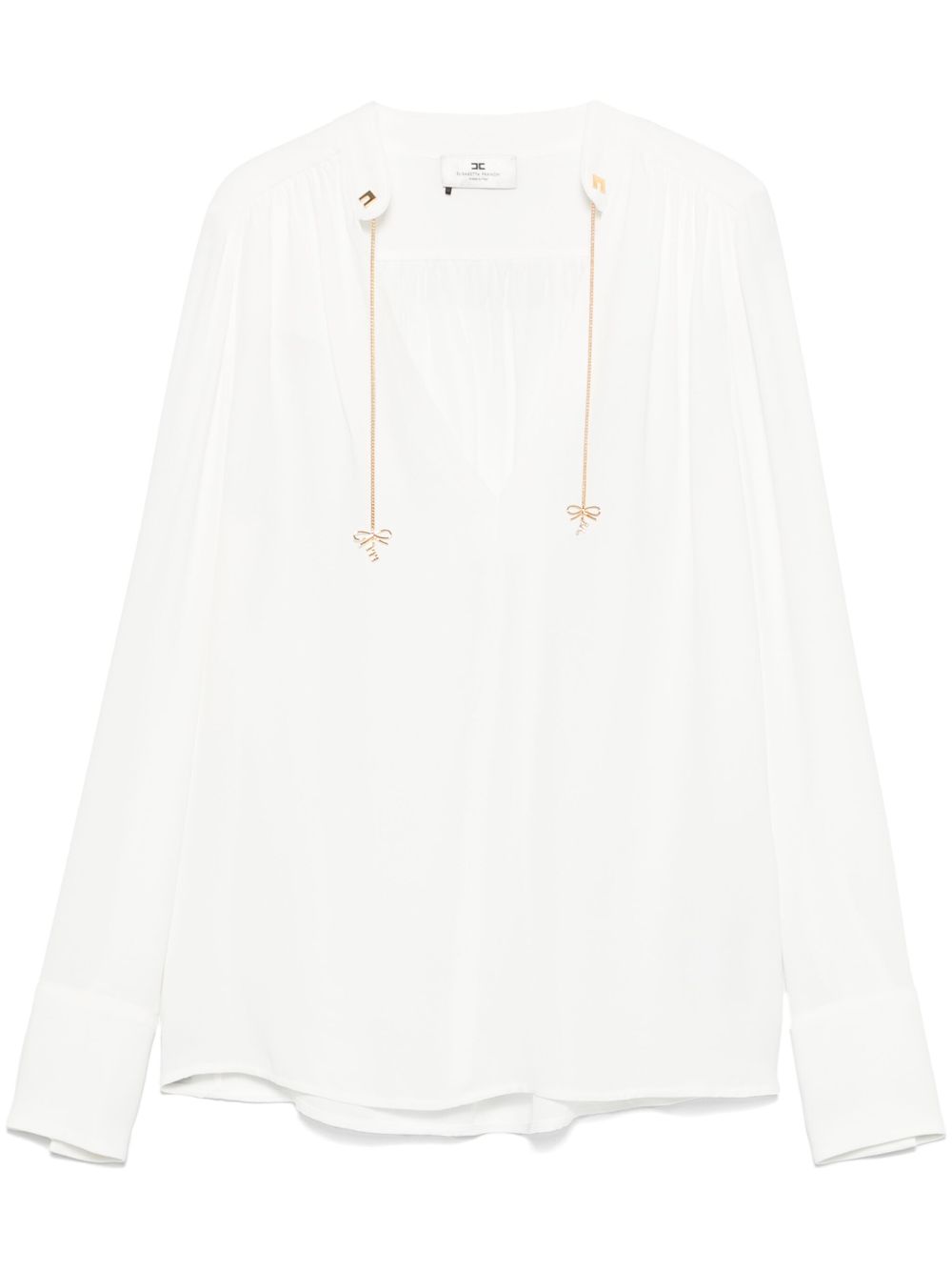 logo-charms georgette blouse