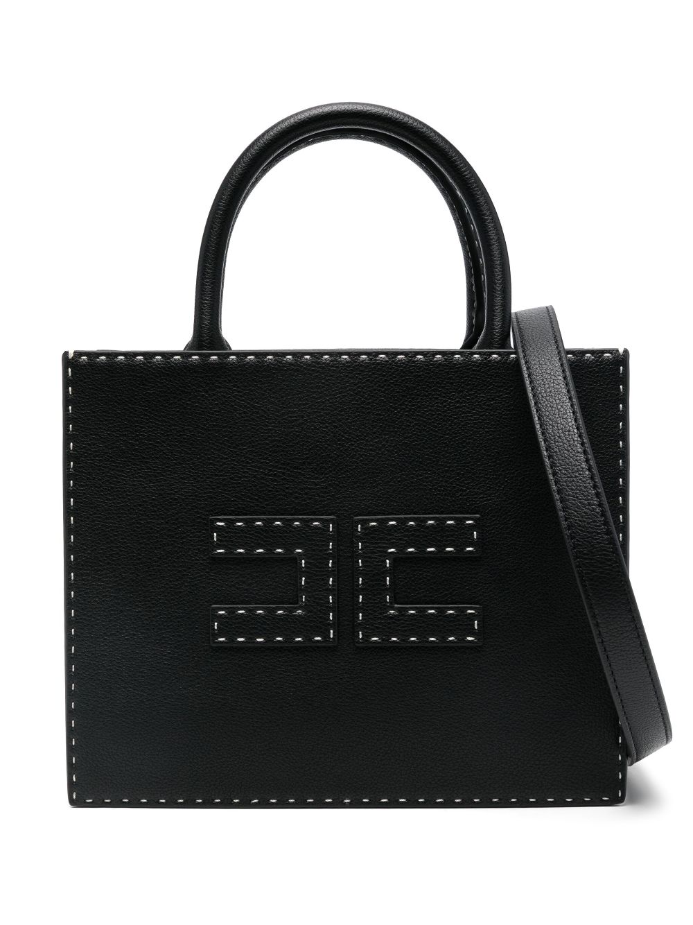 small contrasting-topstitching tote bag