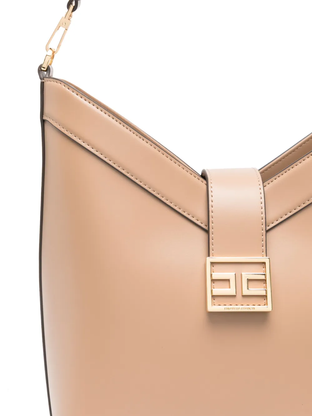 ELISABETTA FRANCHI LOGO-BUCKLE SHOULDER BAG