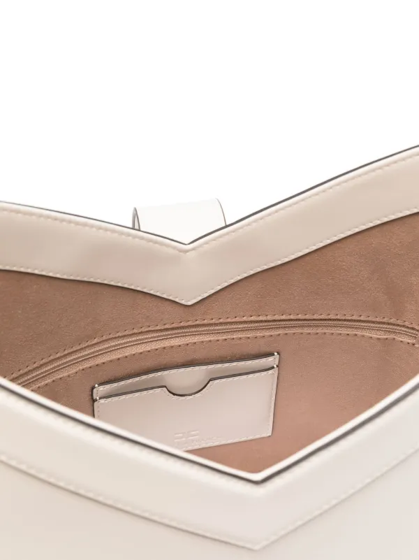 ☆ELISABETTA FRANCHI ベージュ ロゴハンドバッグ Elisabetta Franchi imitation leather tote bag with embossed