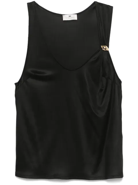 Elisabetta Franchi logo-brooch tank top 