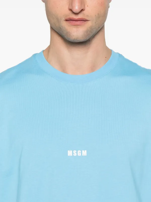 MSGM logo-print T-shirt | Blue | FARFETCH BH