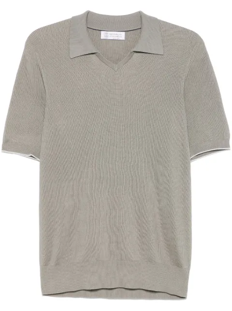 Brunello Cucinelli ribbed polo shirt