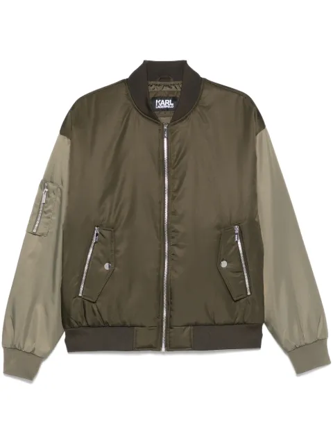 Karl Lagerfeld veste bomber à design bicolore