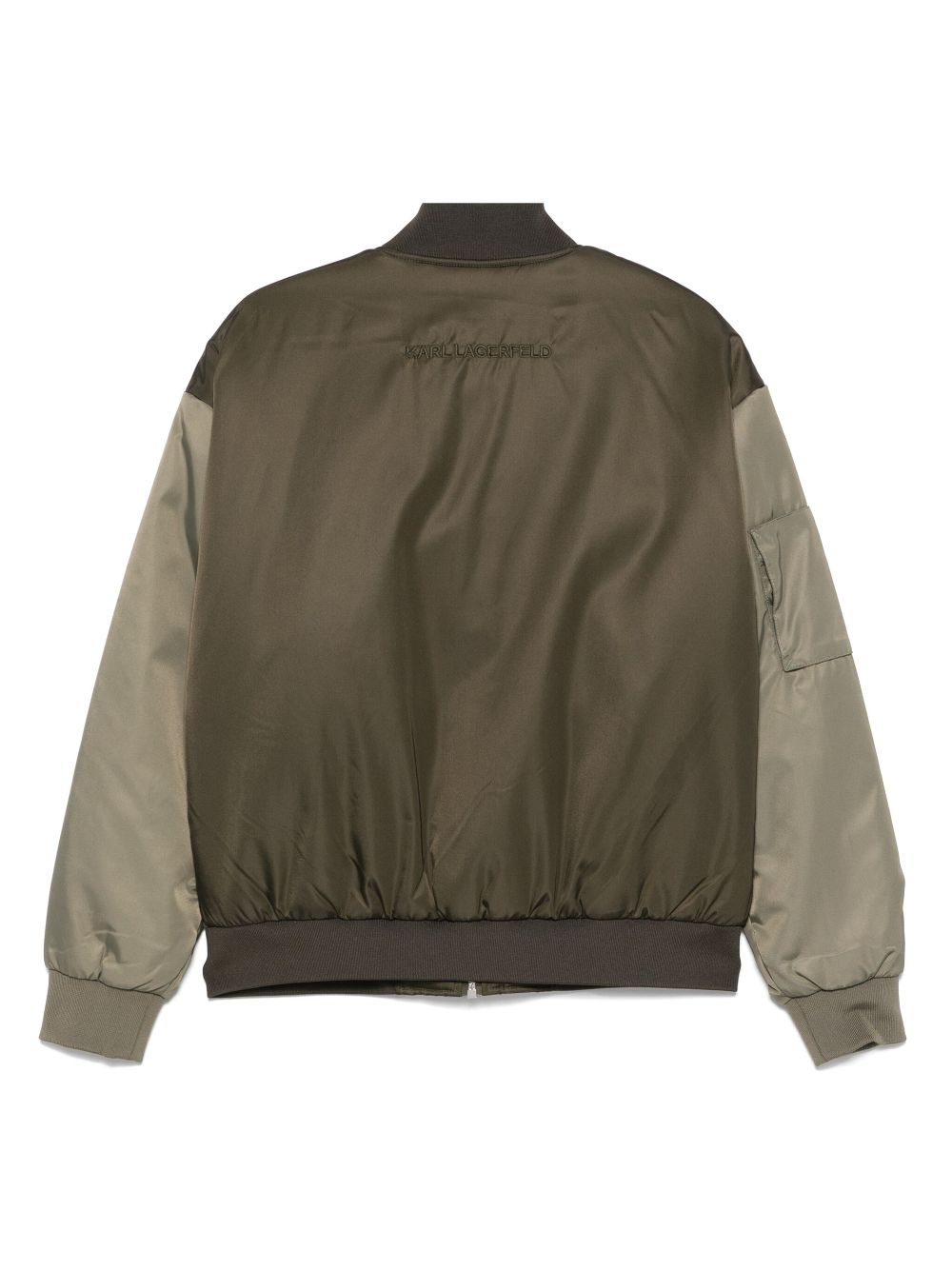 Karl Lagerfeld two-tone bomber jacket - Green