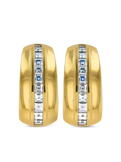 Pragnell aretes Manhattan en oro amarillo de 18kt con diamantes