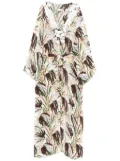 P.A.R.O.S.H. printed maxi dress - White
