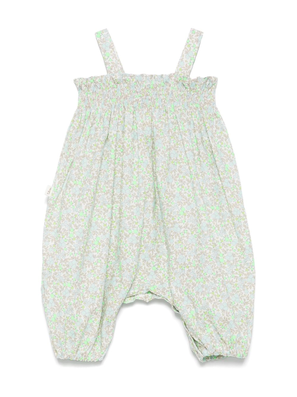 TEDDY & MINOU floral-print dungarees - Groen