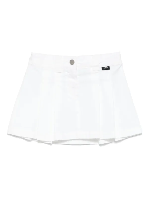 Aspesi Kids Pleated Skirt White FARFETCH IN