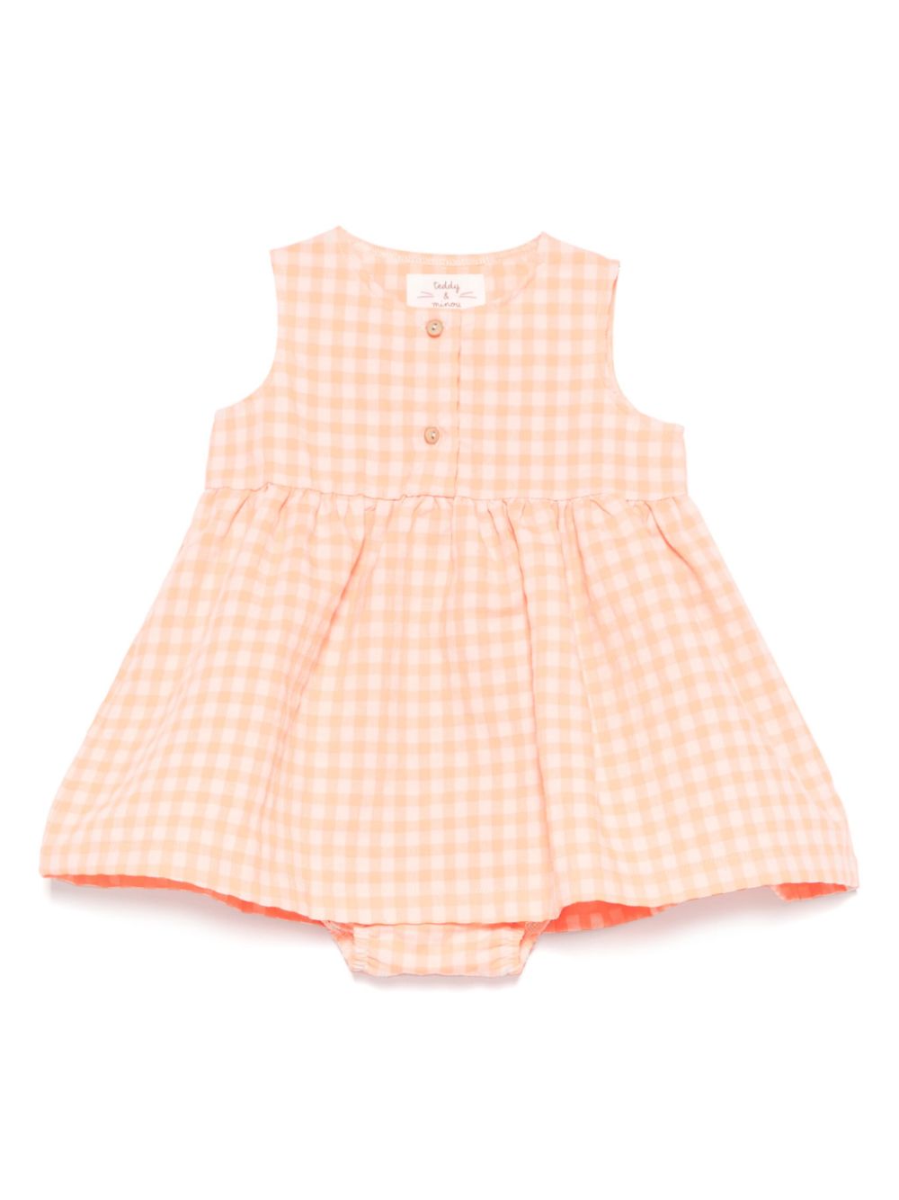 TEDDY & MINOU plaid dress - Orange