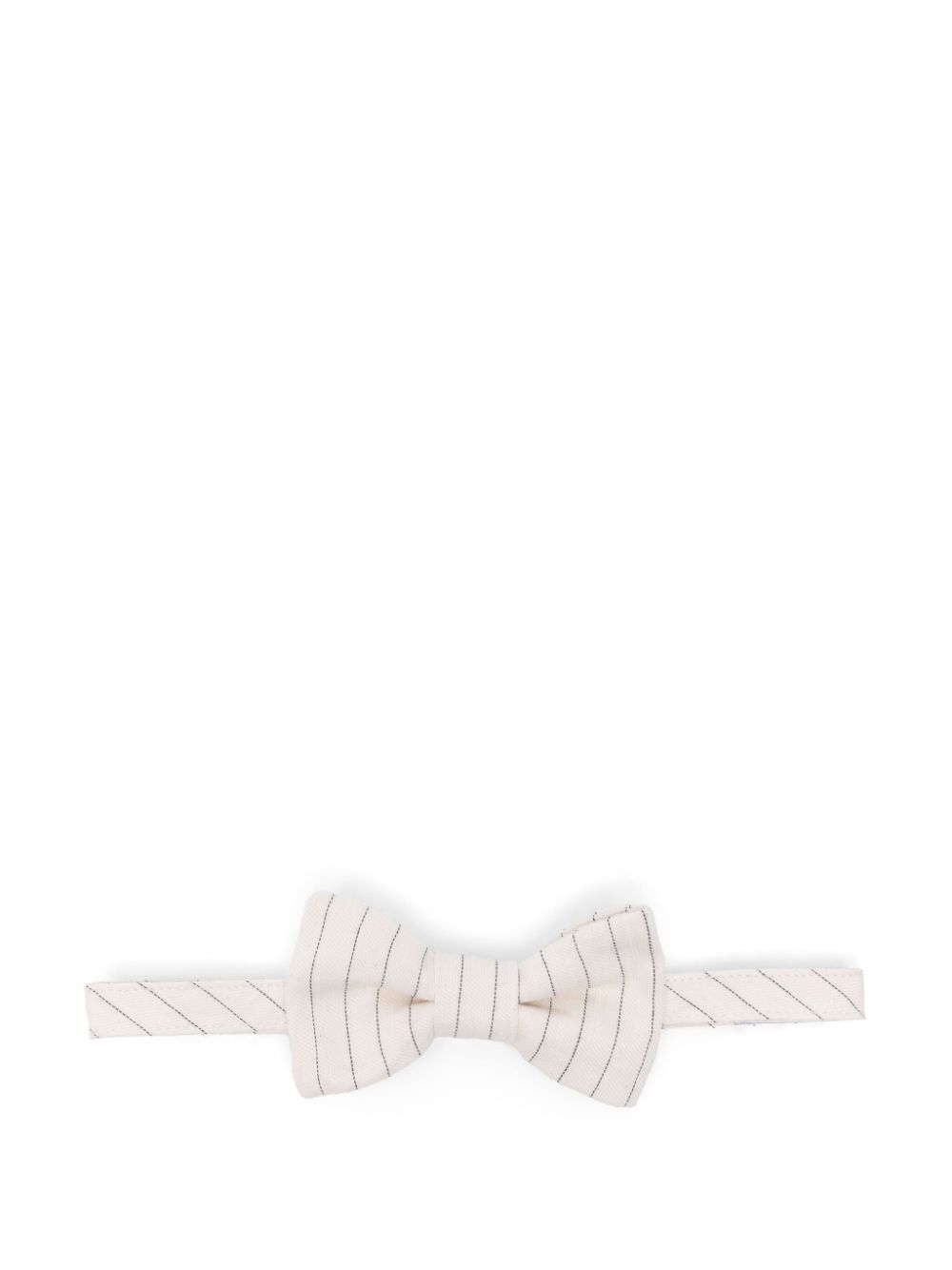 Il Gufo pinstriped bow tie - White