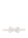 Il Gufo pinstriped bow tie - White