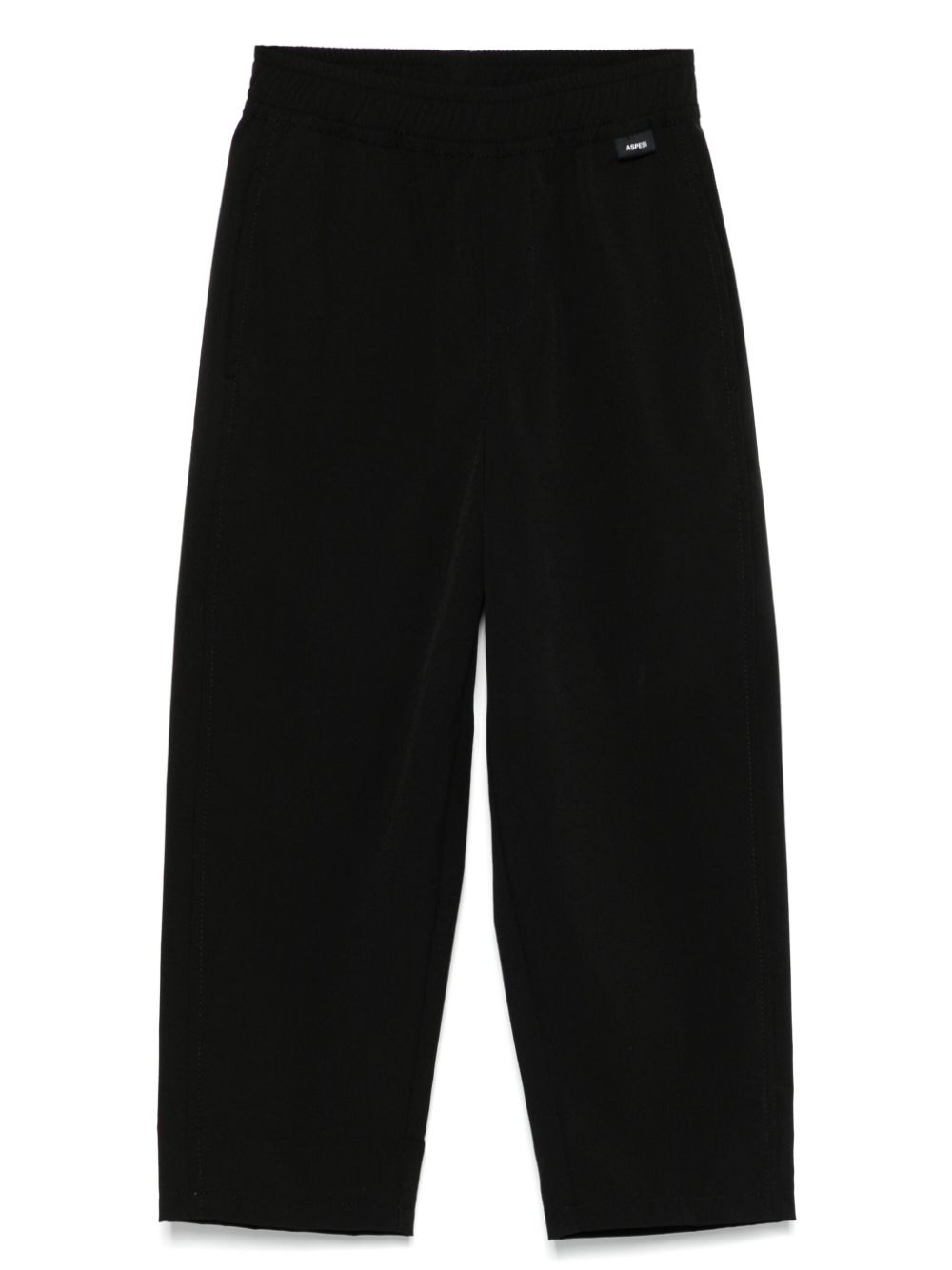 Aspesi Kids logo-tag trousers - Black