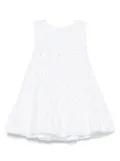 Il Gufo floral-embroidery dress - White