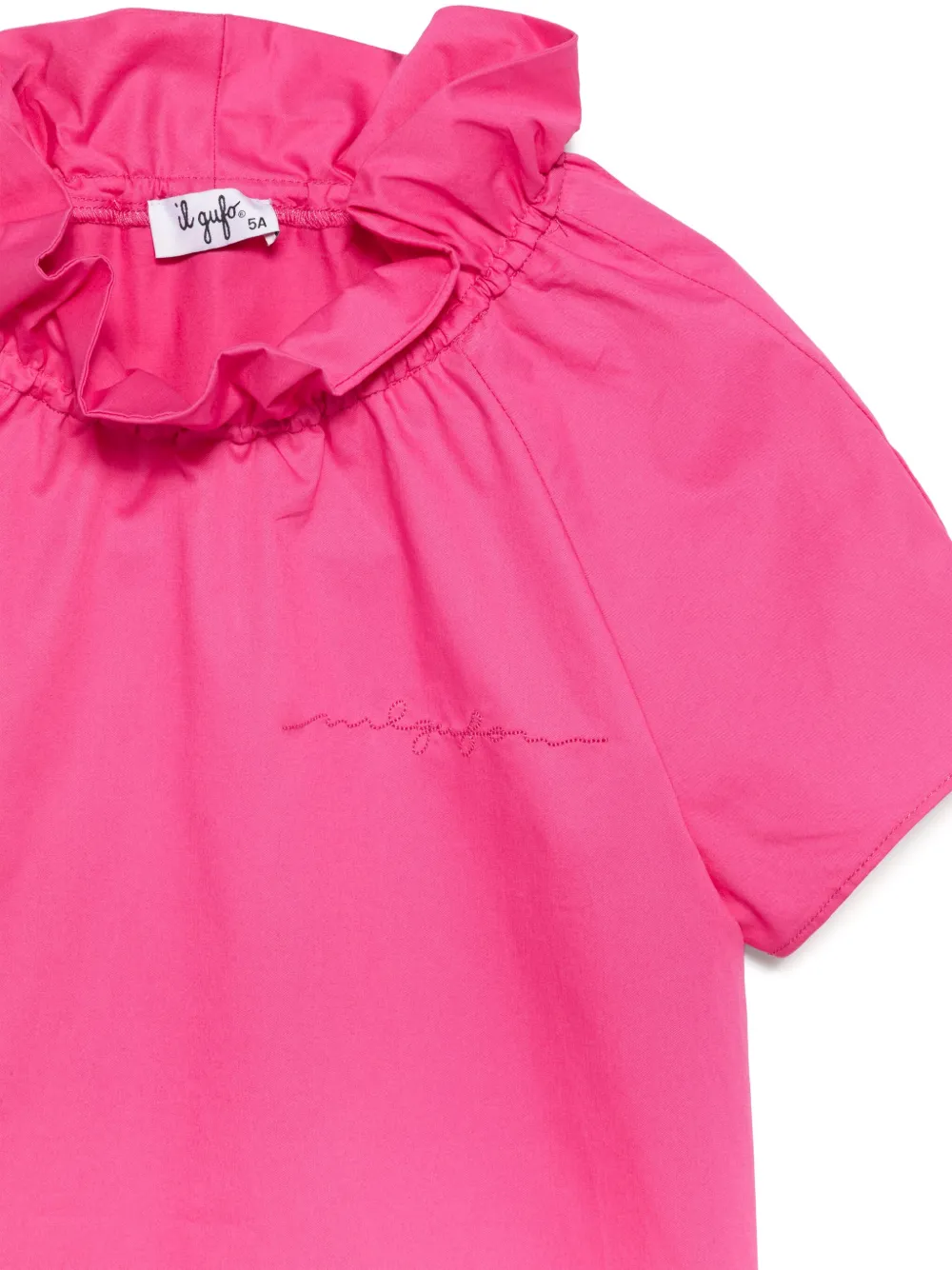 Il Gufo Maxi-jurk met ruchekraag 353 PINK