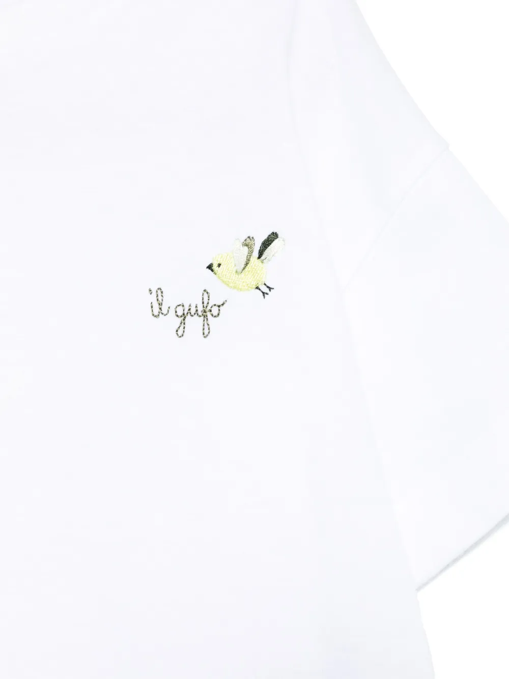 Il Gufo T-shirt met geborduurd logo Wit