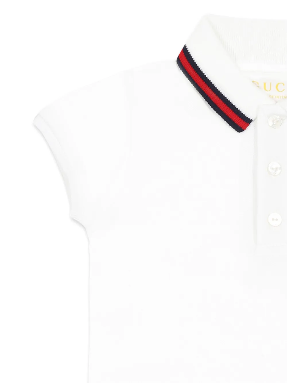 Gucci Kids Sylvie poloshirt met Web-detail Wit