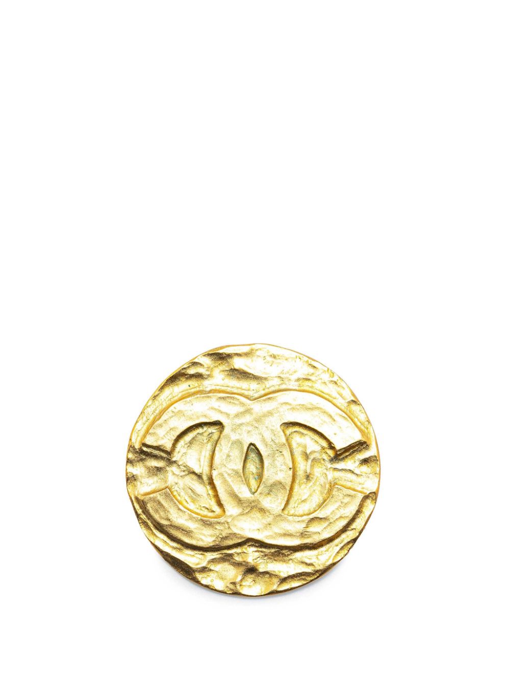 1995 Gold Plated CC costume brooch